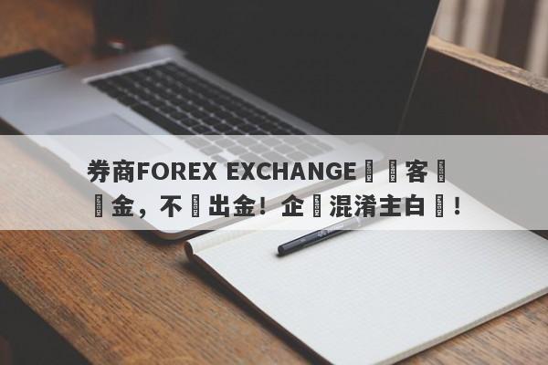 券商FOREX EXCHANGE凍結客戶資金，不給出金！企圖混淆主白標！