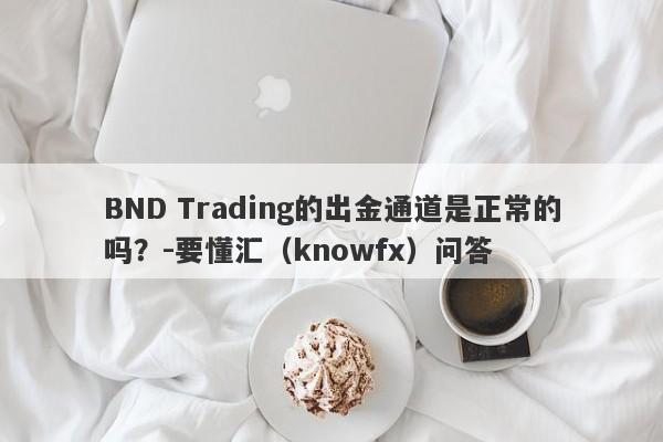 BND Trading的出金通道是正常的吗？-要懂汇（knowfx）问答