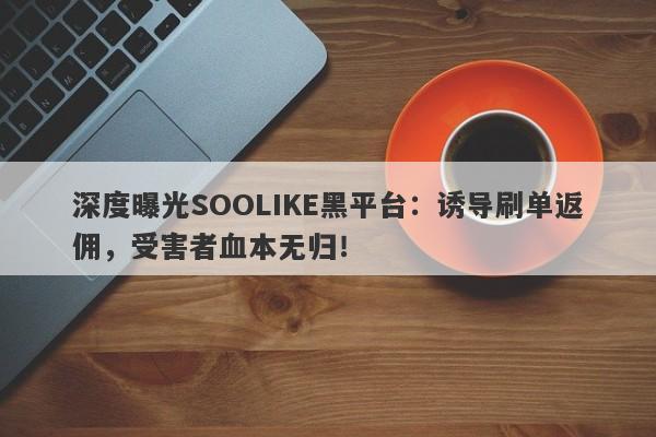 深度曝光SOOLIKE黑平台：诱导刷单返佣，受害者血本无归！