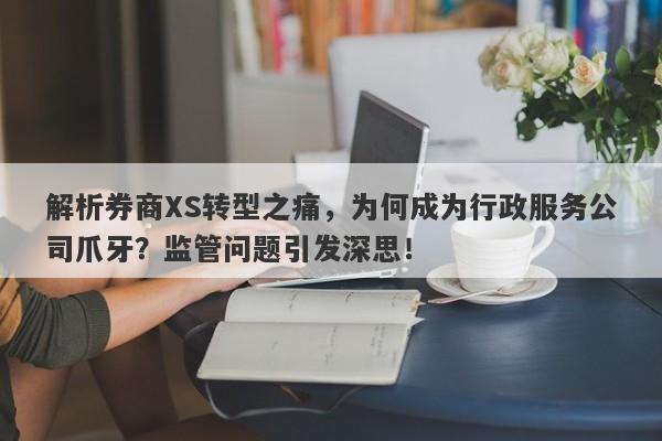 解析券商XS转型之痛，为何成为行政服务公司爪牙？监管问题引发深思！