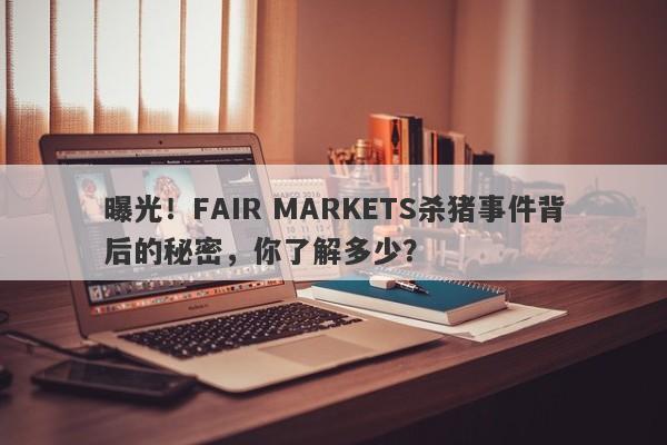 曝光！FAIR MARKETS杀猪事件背后的秘密，你了解多少？