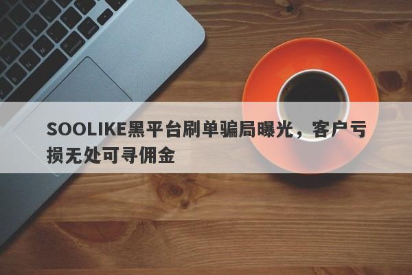 SOOLIKE黑平台刷单骗局曝光，客户亏损无处可寻佣金