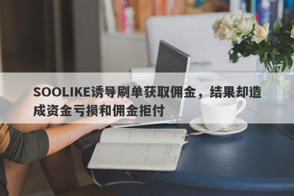 SOOLIKE诱导刷单获取佣金，结果却造成资金亏损和佣金拒付